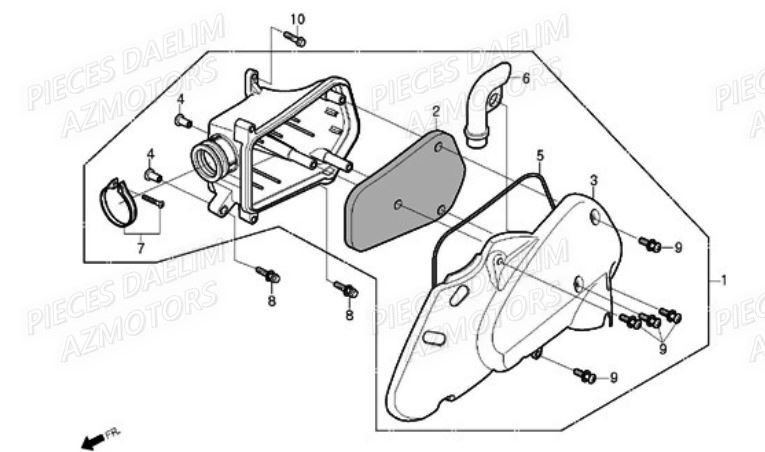 Filtre A Air DAELIM Pièces Scooter DAELIM A-FOUR 50cc 2T 2007
