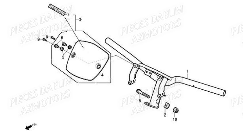 Guidon DAELIM Pièces Scooter DAELIM A-FOUR 50cc 2T 2007
