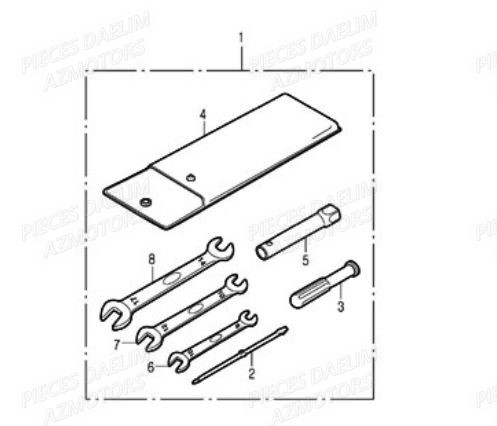 Outils DAELIM Pièces Scooter DAELIM A-FOUR 50cc 2T 2007

