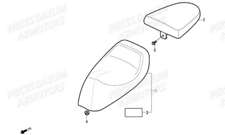 Selle DAELIM Pièces Scooter DAELIM A-FOUR 50cc 2T 2007

