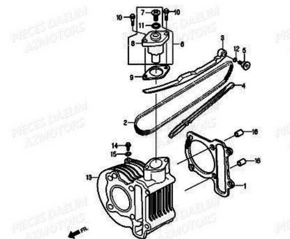 DISTRIBUTION pour A-FOUR 50CC 08