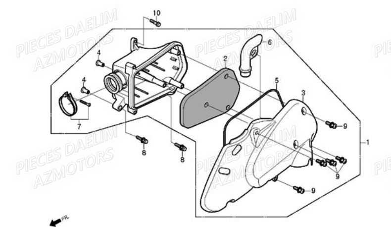 Filtre A Air DAELIM Pièces Scooter DAELIM A-FOUR 50cc 2T 2008
