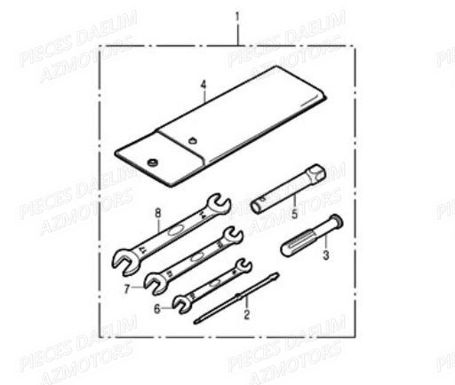 Outils DAELIM Pièces Scooter DAELIM A-FOUR 50cc 2T 2008
