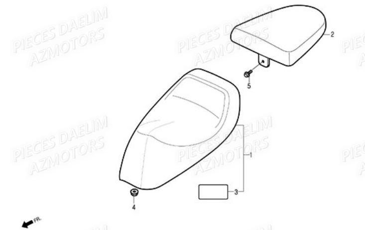 Selle DAELIM Pièces Scooter DAELIM A-FOUR 50cc 2T 2008
