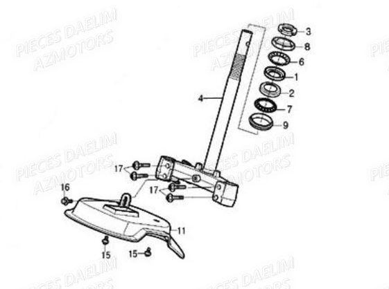 Te De Fourche DAELIM Pièces Scooter DAELIM A-FOUR 50cc 2T 2008
