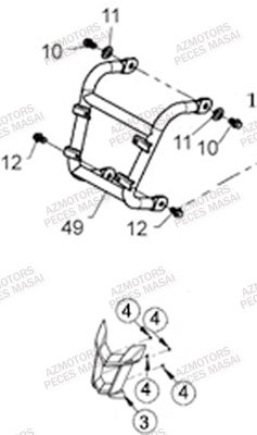 Bumper MASAI Pièces Quad A333 - A333 ULTIMATE