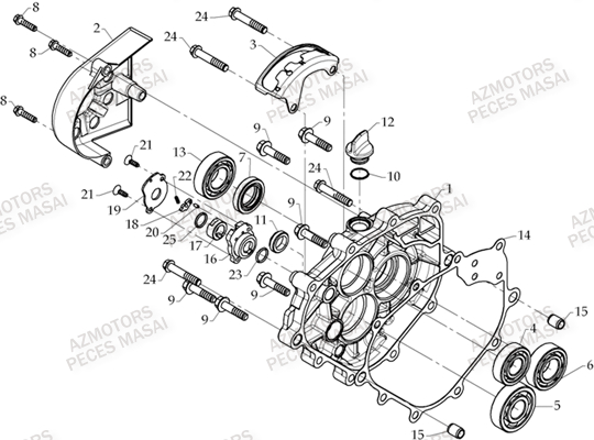 Carter De Boite De Vitesse MASAI Pièces Quad A333 - A333 ULTIMATE