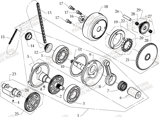 Embiellage AZMOTORS Pièces Quad A333 - A333 ULTIMATE