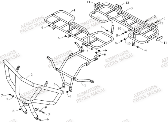 Porte Bagages MASAI Pièces Quad A333 - A333 ULTIMATE