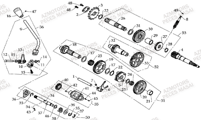 Transmission AZMOTORS Pièces Quad A333 - A333 ULTIMATE