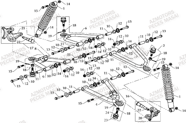 Triangles De Direction AZMOTORS Pièces Quad A333 - A333 ULTIMATE