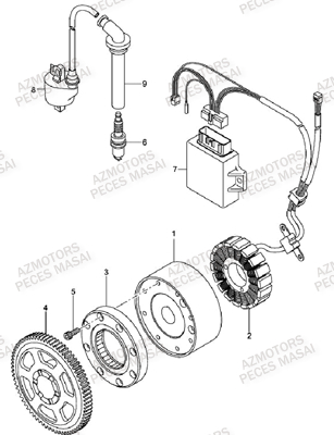 Alternateur MASAI Pieces Quad A450 / A450 ULTIMATE