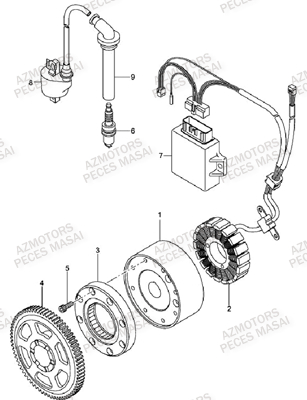 Alternateur AZMOTORS Pieces Quad A450 