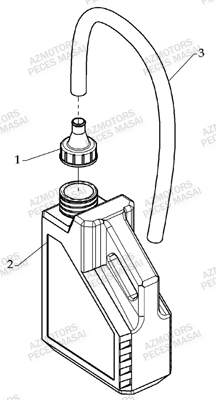 Bidon Liquide Refroidissement MASAI Pieces Quad A450 / A450 ULTIMATE