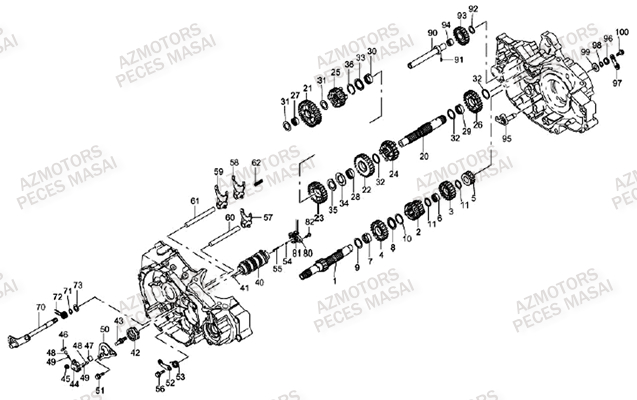 BOITE_DE_VITESSES MASAI Pièces Quad A450 - A450 ULTIMATE