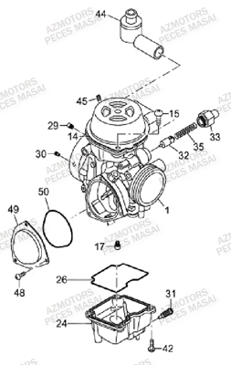 Carburateur MASAI Pieces Quad A450 / A450 ULTIMATE