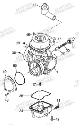 CARBURATEUR AZMOTORS A450 MASAI A450 ULTIMATE