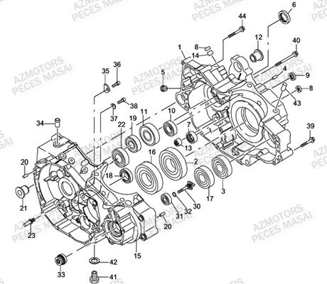 Carter Bas Moteur MASAI Pieces Quad A450 / A450 ULTIMATE
