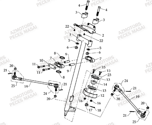 Colonne De Direction MASAI Pieces Quad A450 / A450 ULTIMATE