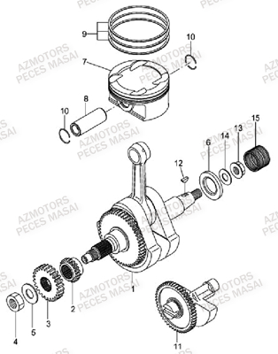 Embiellage MASAI Pieces Quad A450 / A450 ULTIMATE