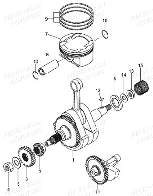 EMBIELLAGE PISTON AZMOTORS A450 MASAI A450 ULTIMATE