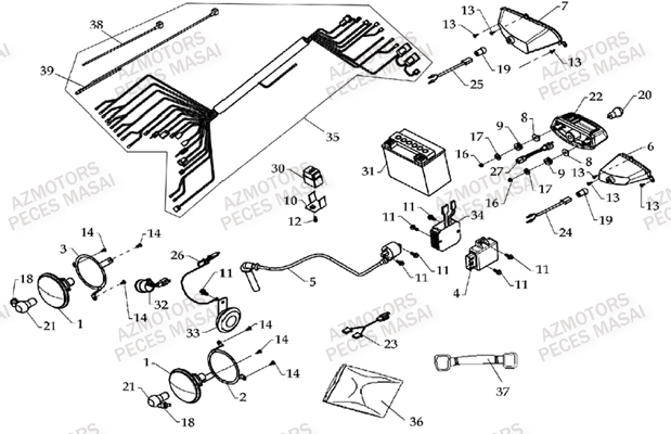 Faisceau Electrique MASAI Pieces Quad A450 / A450 ULTIMATE