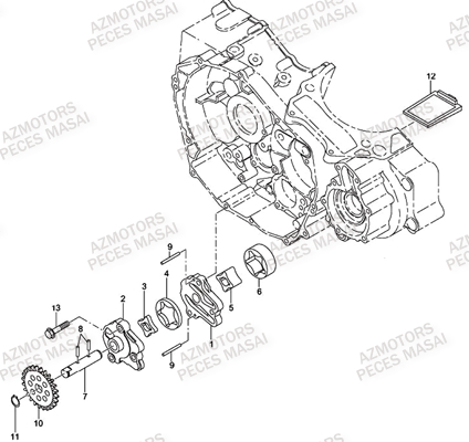 Pompe A Huile AZMOTORS Pieces Quad A450 / A450 ULTIMATE