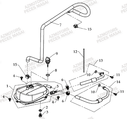 Reservoir D Huile AZMOTORS Pieces Quad A450 