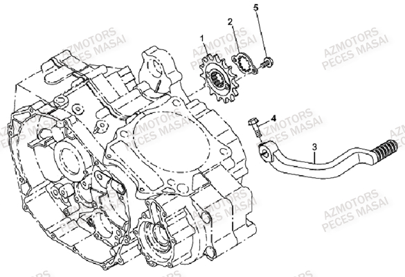 Selecteur De Vitesse MASAI Pieces Quad A450 / A450 ULTIMATE