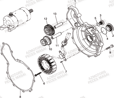 Cache Alternateur AZMOTORS Pièces Quad A460