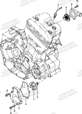 Pompe A Eau AZMOTORS Pièces Quad A460