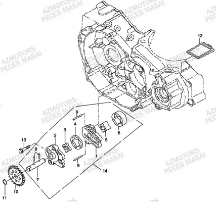 Pompe A Huile AZMOTORS Pièces Quad A460