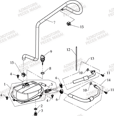 Reservoir D Huile AZMOTORS Pièces Quad A460