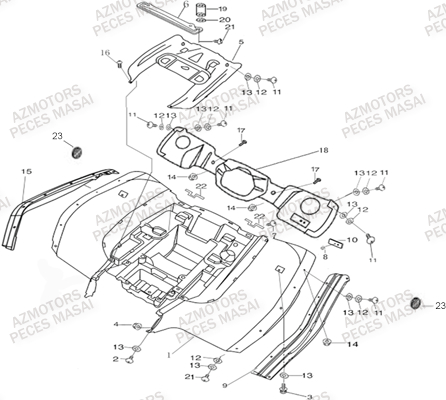 CARROSSERIE ARRIERE AZMOTORS A500 I APRES 2012