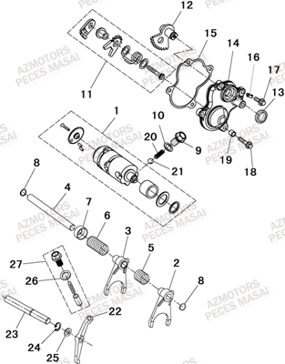 Changement De Vitesses AZMOTORS Pièces Quad A500i