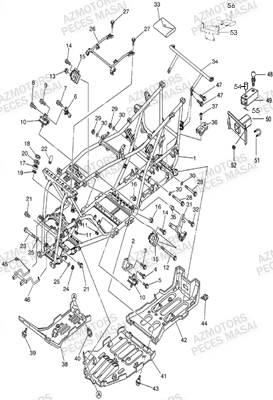 Chassis AZMOTORS Pièces Quad A500i (Apres 2012)