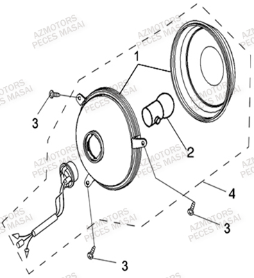 Clignotants Arriere AZMOTORS Pièces Quad A500i (Apres 2012)