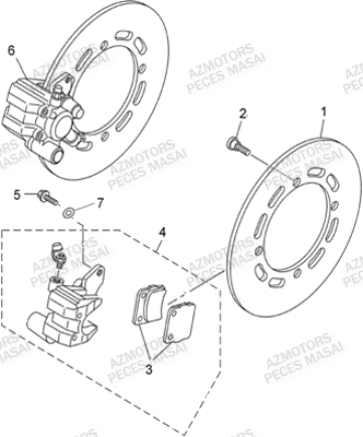 Disques De Frein AZMOTORS Pièces Quad A500i