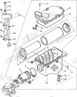 Filtre A Air MASAI Pièces Quad A500i (Apres 2012)