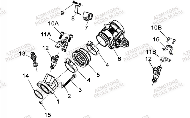 Injection AZMOTORS Pièces Quad A500i (Apres 2012)