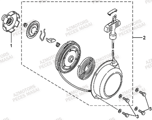 Lanceur AZMOTORS Pièces Quad A500i (Apres 2012)