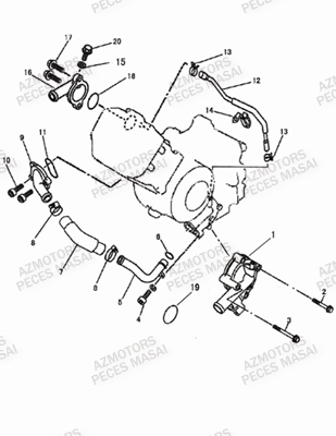 Pompe A Eau AZMOTORS Pièces Quad A500i (Apres 2012)