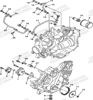 Pompe A Huile AZMOTORS Pièces Quad A500i