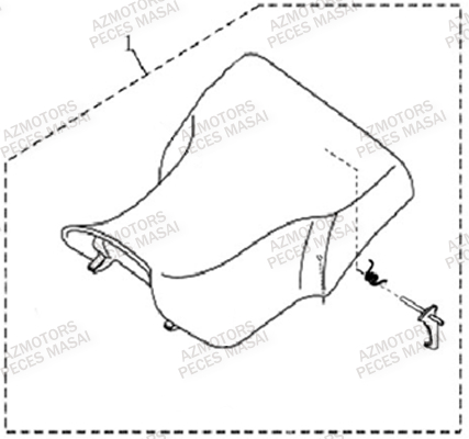 Selle AZMOTORS Pièces Quad A500i (Apres 2012)