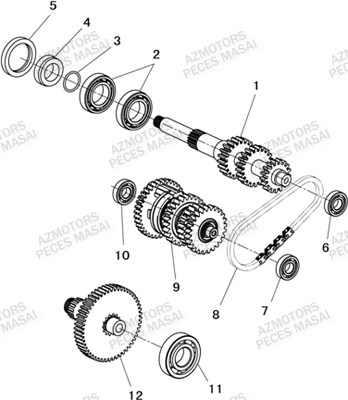 Transmission AZMOTORS Pièces Quad A500i