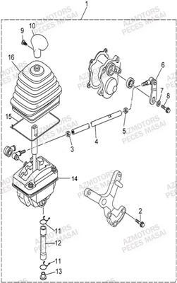 Tringlerie De Vitesses MASAI Pièces Quad A500i (Apres 2012)