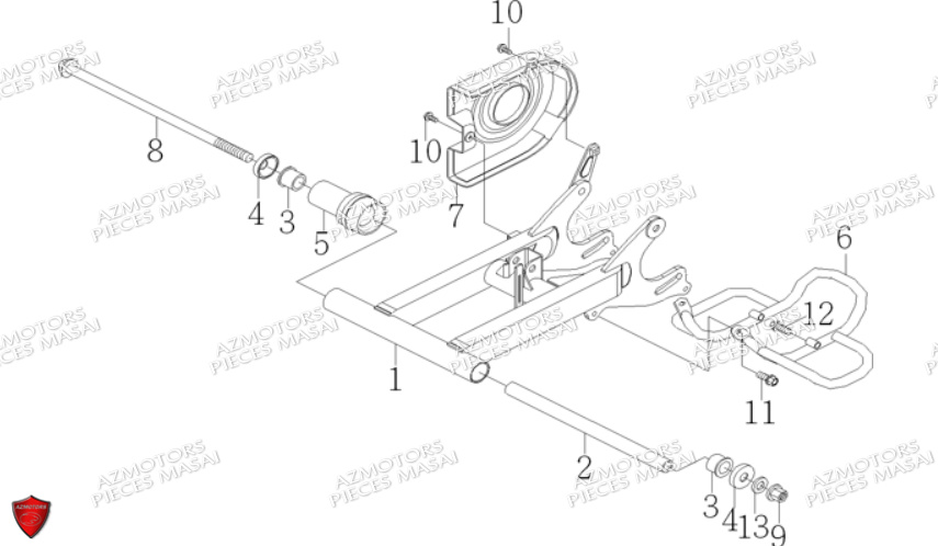 BRAS OSCILLANT AZMOTORS A50XL