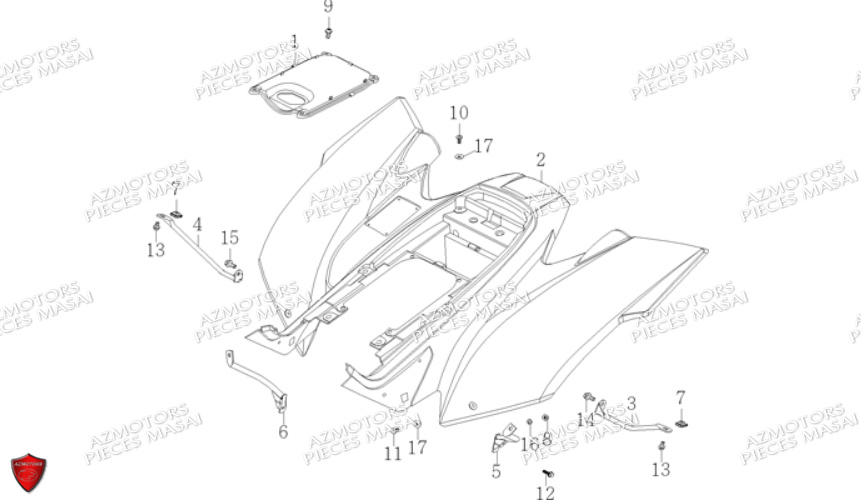 CARROSSERIE ARRIERE AZMOTORS A50XL