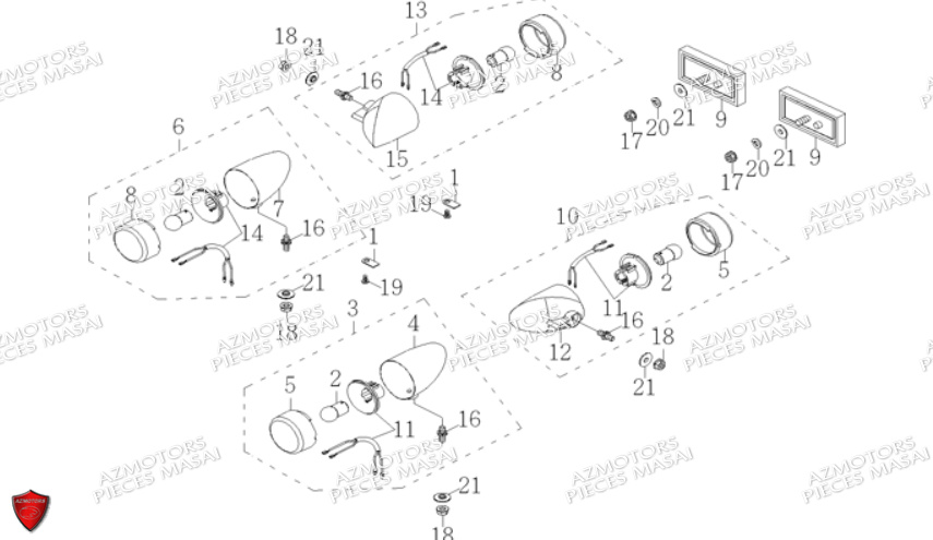 Clignotants MASAI Pieces Quad A50XL [2015]
