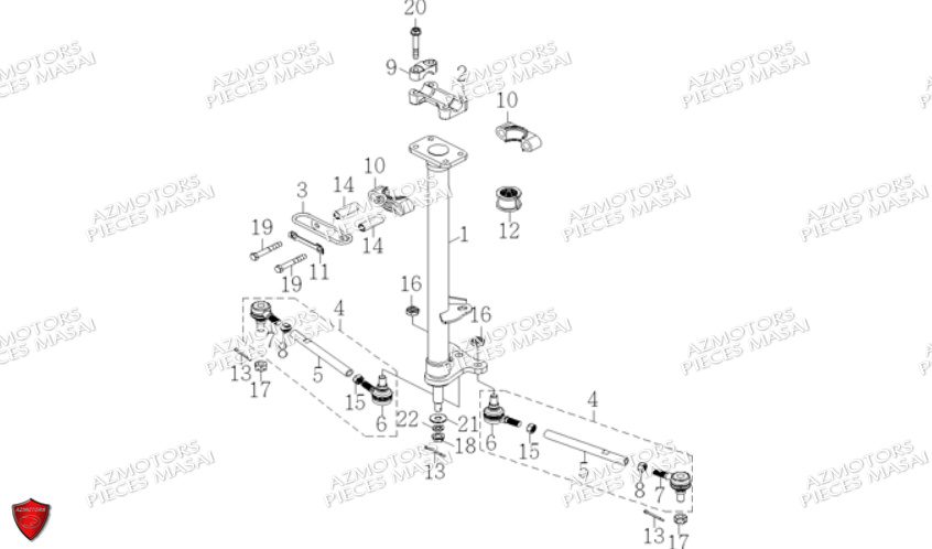 COLONNE DE DIRECTION AZMOTORS A50XL